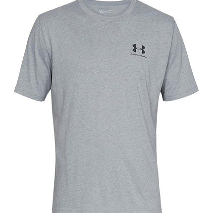 Under Armour Men's Sportstyle Left Chest T-Shirt, Steel Light Heather//Black, 3X-Large Tall