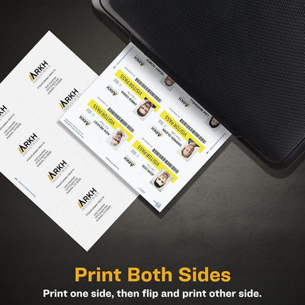Avery Durable Wide ID Badges for Lanyards, Laser Printable on Both Sides, Blank White, 80 Total, 3.375" x 2.125" (61611)