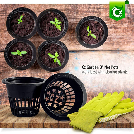Cz Garden Supply Paniers en filet de 3 pouces à jante large, robustes - Orchidées • Aquaponie • Aquaculture • Hydroponie Mailles fendues pour bocaux Mason à large ouverture Kratky