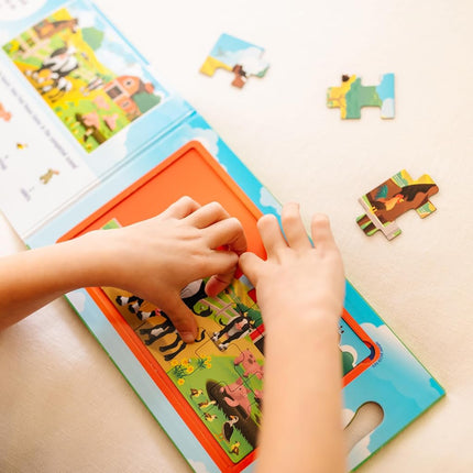 Melissa & Doug Take-Along Magnetic Jigsaw Puzzles Travel Toy � On The Farm (2 15-Piece Puzzles)