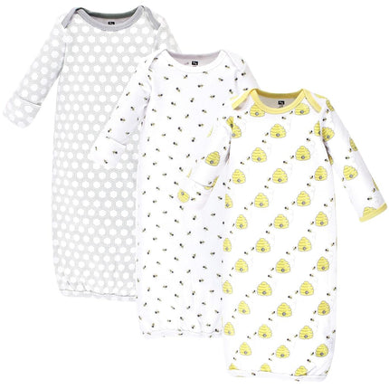 Hudson Baby Baby-Girls Cotton Gowns, Bees, Preemie-Newborn