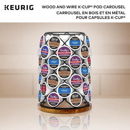 K-Cup Pod Wood & Wire Carousel