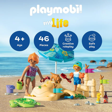 Playmobil | Vacation on the Beach | Family Fun on the Beach | Toy from 4 Years | Gift for Children | Encourages Creativity & Role Play | Beach Adventure with Figures & Accessories | 71906