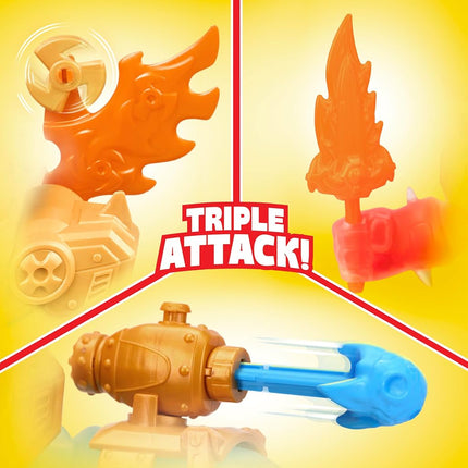 Goo JIT Zu Goo-Tron Supreme Superhero Toys, Combines The Power of Blazagon, Pantaro & Thrash in 1 Ultimate Hero