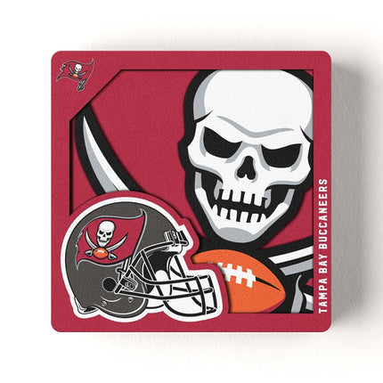 YouTheFan NFL Tampa Bay Buccaneers 3D Logo Series Magnets
