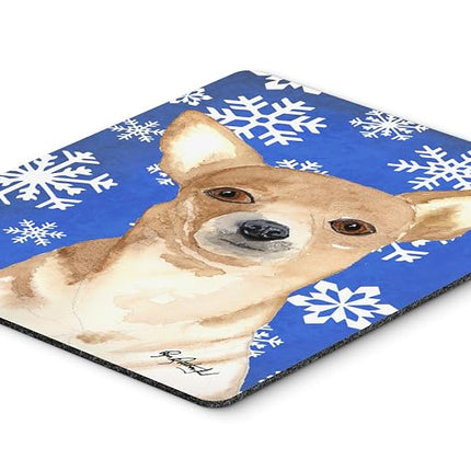 Caroline's Treasures White Snowflake Chihuahua Christmas Mouse Pad/Hot Pad/Trivet (RDR3011MP)