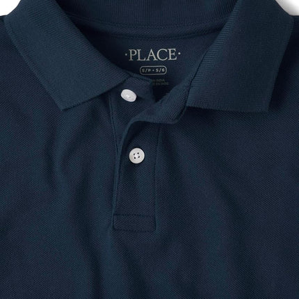 The Children's Place boys Uniform Pique Polo Shirt, Nautico, XXL 16 husky