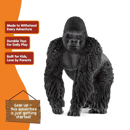 Schleich Wild Life - African Gorilla Toy Figurine - Kids Ages 3+ | 14770