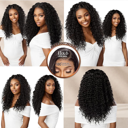 Sensationnel Bare Lace 13x6 wigs - Unit 2 Glueless synthetic with 180 degree preplucked hairline Non lifting 2040 larger grid thinner lace - BareLace unit 2 (1 JETBLACK)