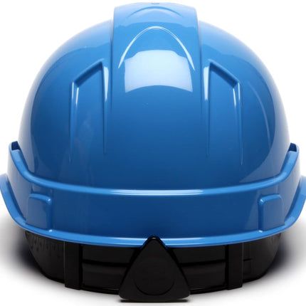 Pyramex Safety Ridgeline Hard Hat 4pt w/Glide Lock, Light Blue, HP44162