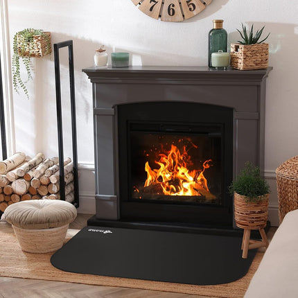 FLASLD Fireproof Indoor Fireplace Mat, Outdoor Flame-Resistant Pad Fiberglass Rug for Hearth and Chiminea, Ember Protection Mat for Fireplace Stove (40×60 inch)