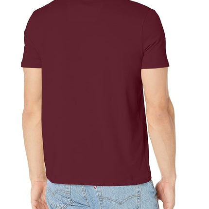 Nautica Men's Solid Crew Neck Short-Sleeve Pocket T-Shirt, Shipwreck Burgundy, Large