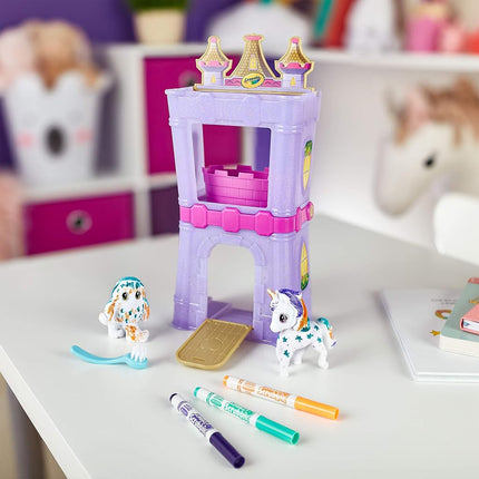 Crayola Scribble Scrubbie Peculiar Pets, Palace Playset with Unicorn and Yeti, Gift, Ages 3, 4, 5, 6