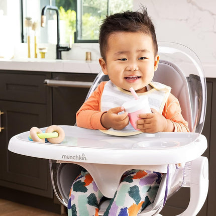 Munchkin� C�est Silicone! Open Training Cup with Straw for Babies and Toddlers 6 Months+, 4 Ounce, Coral