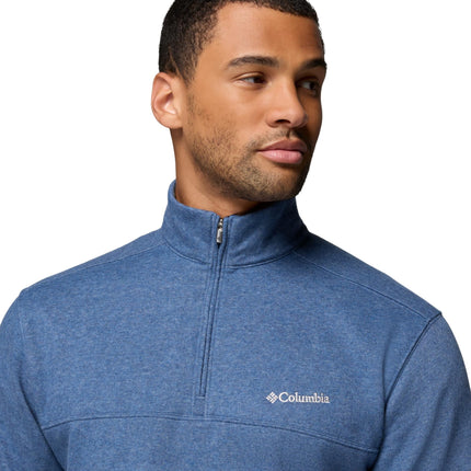 Columbia Men's Hart Mountain II Half Zip Hiking Shirt, Carbon/Heather, 1X