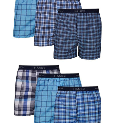 Hanes Men's Hanes Men's Woven Boxers, 6 Pack Boxer