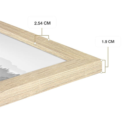 MCS Studio Gallery 61x91.5 cm (24x36 in) Poster Frame Natural Woodgrain, Vertical & Horizontal Wall Hanging Large Picture Frame for Photos, Posters & Art Prints (1-Pack)