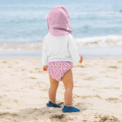green sprouts i Play. by Girls' Pull-up Reusable Absorbent Swimsuit Diaper, Light Pink Watermelon Stripe, 3T