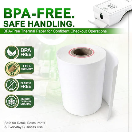 Clover Flex, Mini and Mobile - 2 1/4" x 55' Thermal Paper Rolls (20 Rolls)