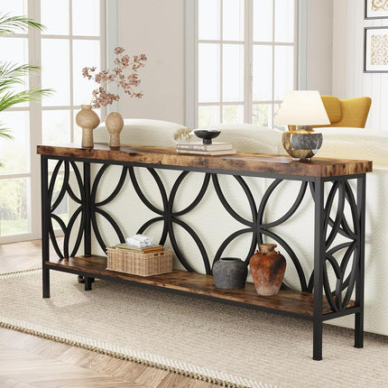 Tribesigns Hallway Console Table, 180 cm Long Sofa