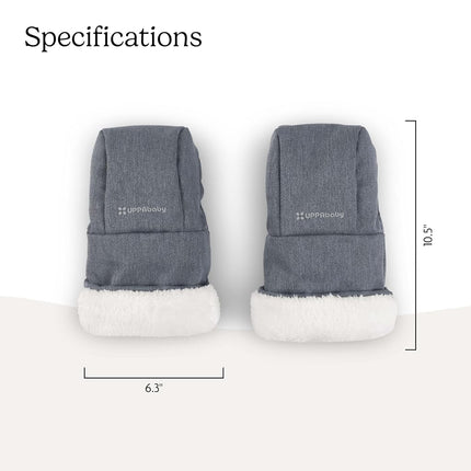 UPPAbaby CozyHandmuff - Easily Attaches to Stroller Handlebars - Ultra-Plush, Weather-Proof Hand Protection - Declan (Oat M�lange)