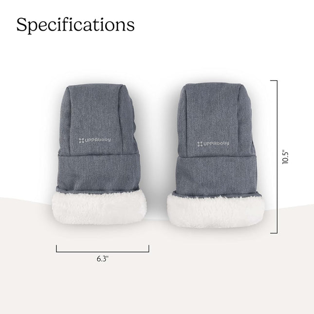 UPPAbaby CozyHandmuff - Easily Attaches to Stroller Handlebars - Ultra-Plush, Weather-Proof Hand Protection - Declan (Oat M�lange)