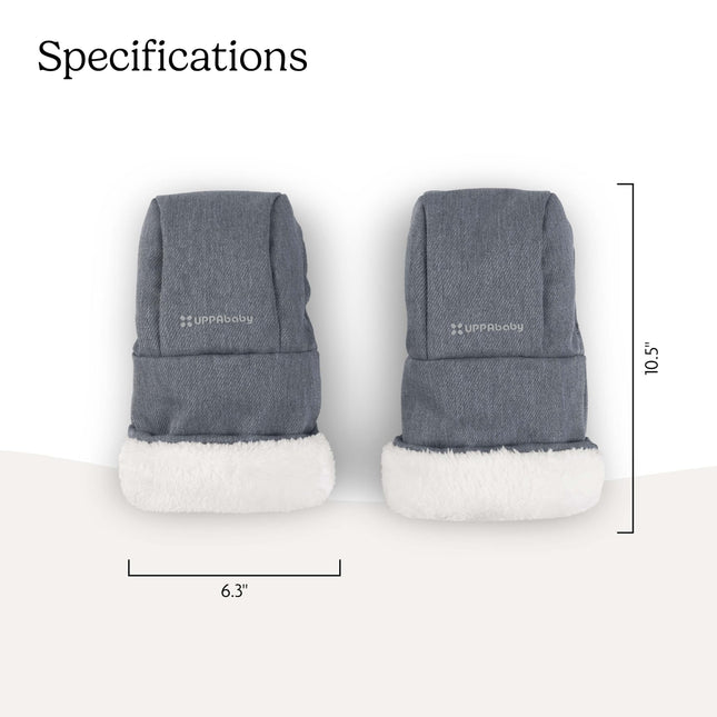 UPPAbaby CozyHandmuff - Easily Attaches to Stroller Handlebars - Ultra-Plush, Weather-Proof Hand Protection - Declan (Oat M�lange)