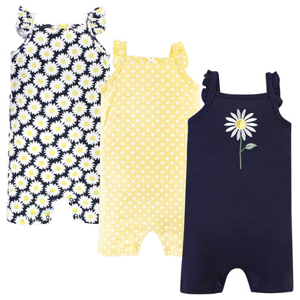 Grenouillères en coton unisexe pour bébé Hudson Baby, motif marguerite, 6-9 mois