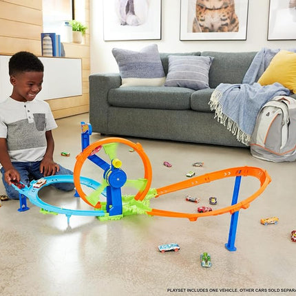 Hot Wheels Rapid Launch & Loop Track Set & Toy Car