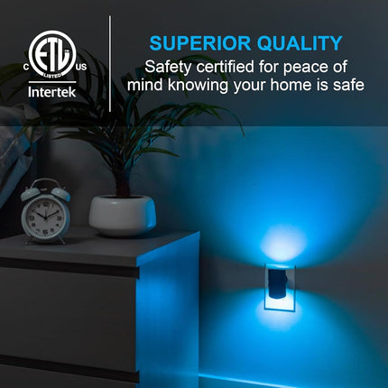 GE Directional LED Swivel Sconce Night Light, Plug-in, Color-Changing & Dimmable, Warm White, Dusk-to-Dawn Sensor, Adjustable for Hallway, Bedroom, Stairway � 1 Pack (82573)
