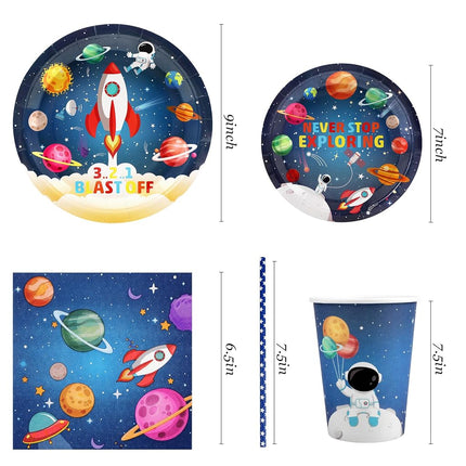 Birthday Paper Plates (Rocket), RCPP009