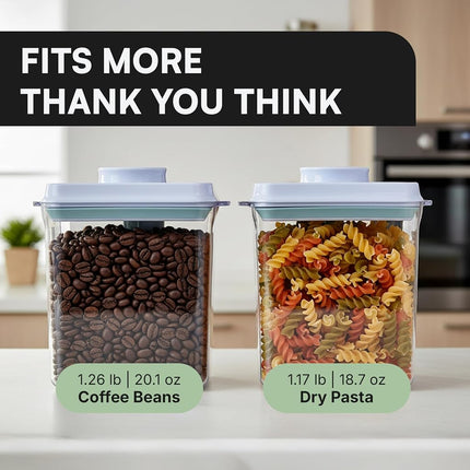 iChewie - BopTop (1pc) Airtight Food Storage Container – Mechanical Silicone Seal Canister - BPA-Free - 1700ml