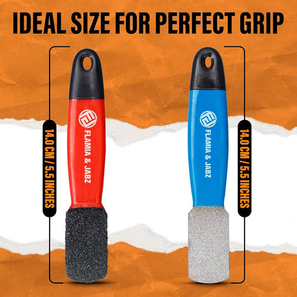 Stripping Metal Stone Diamond Edged for Dogs, Cats & Pets with Plastic Grip (2 Piece Pack of Coarse & Fine)
