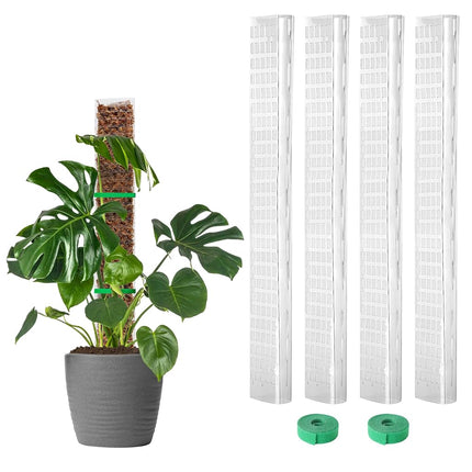 EOX 4 Pcs 24 Inch Plastic Moss Pole for Plants Mon
