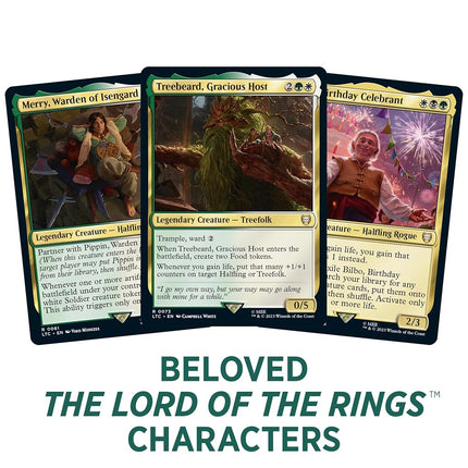 Magic: The Gathering The Lord of the Rings: Tales of Middle-earth Commander Deck - Food & Fellowship (100-Card Deck, 2-Card Collector Booster Sample Pack + Accessories)