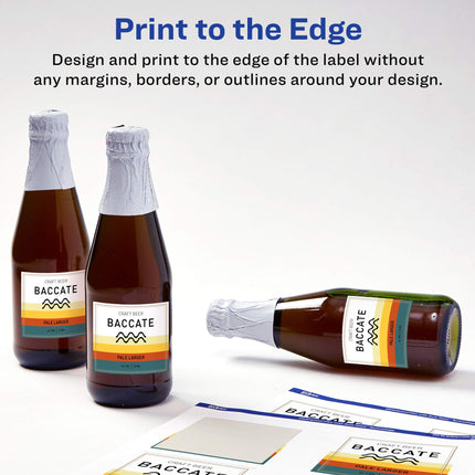 Avery Durable Waterproof Square Labels with Sure Feed, 2.75" x 2.75", 150 Oil and Tear-Resistant Waterproof Labels, Print-to-The-Edge, Laser/Pigment-Based Inkjet Printable Labels
