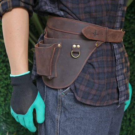 TOURBON Gardening Tool Belt Holder for Men Women, Adjustable Waist Tool Pouch Gardener Apron