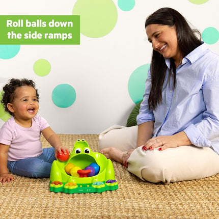 Bright Starts Poppin' Ball Frog Ball Play Toy, Launching, Bouncing & Ramp Racer Toy, Crawl and Chase, Unisex, 6 Months+