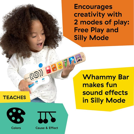 Baby Einstein Strum Along Songs Magic Touch Wooden Musical Light Up Toy Guitar with Whammy Bar, Age 6 Months+