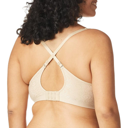 Bali Comfort Revolution Wireless Bra, Full-Coverage Wirefree Bra, Wireless Everyday Bra with Cool Comfort Fabric, Nude, 36C