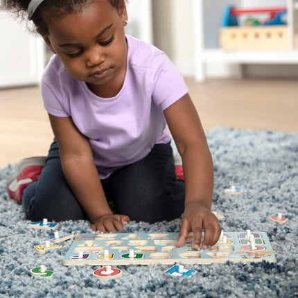 Melissa & Doug Disney Classics Wooden Alphabet Peg Puzzle by Melissa & Doug