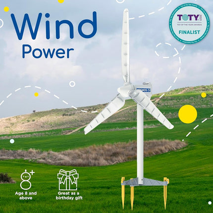 Thames & Kosmos Wind Power Kit | Build a Realistic Wind Turbine Model | STEM Science Experiment | Renewable Energy Physics Kit | Educational Toy for Kids Ages 8+ | Hands-On Learning