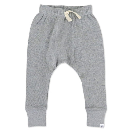 HonestBaby Honest Pants Joggers Pull on 100% Organic Cotton for Infant Baby and Toddler, Boys, Girls, Unisex, Gray Heather, 6-9 Months