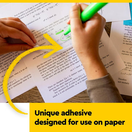 Post-it Colored Transparent Sticky Notes, 3x3 in, Sticks Securely and Removes Cleanly