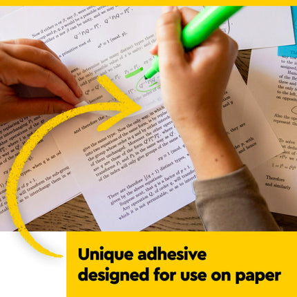 Notas Adhesivas Transparentes de Colores Post-it, 3x3 pulgadas, se pegan firmemente y se retiran limpiamente