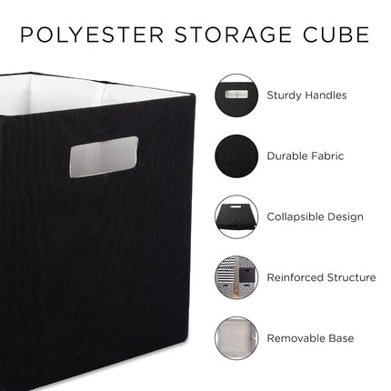 DII Poly-Cube Storage Collection Hard Sided, Collapsible Solid, Small, Aqua