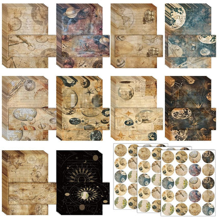 TaoBary 160 Pcs Space Moon Celestial Stationery Pa