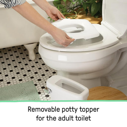 Summer Infant by Ingenuity My Size Potty Pro in White, Toddler Potty Training Toilet, Lifelike Flushing Sound, for Ages 18 Months, Up to 50 Pounds