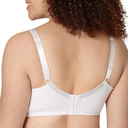 Playtex Women's 18 Hour Silky Soft Smoothing Wireless, Full-Coverage T-Shirt Bra, Single Or 2-Pack, Opaque, White, 38B