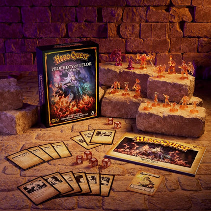 Avalon Hill Hasbro Gaming HeroQuest Prophecy of Telor Quest Pack | Requires HeroQuest Game System to Play | Dungeon Crawler Games | Ages 14+ | 2-5 Players | Strategy Games